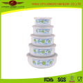 Enrich Your Good Life 5PCS Enamel Bowl with Lid